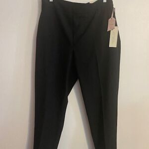 Rachel Zoe Black Mid Rise Slim Fit cuffed ankle pants, size L